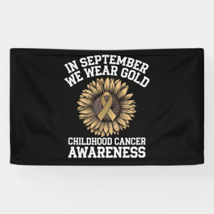 September We Wear Gold Childhood Cancer Awareness  Banner