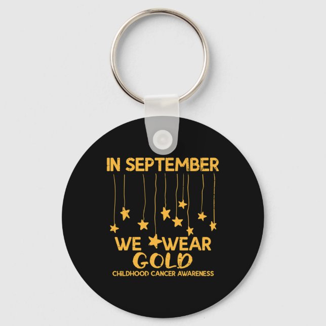 September We Wear Gold Childhood Cancer Awareness  Key Ring (Front)