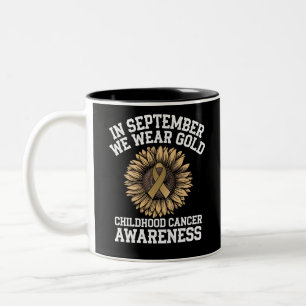 September We Wear Gold Childhood Cancer Awareness Two-Tone Coffee Mug