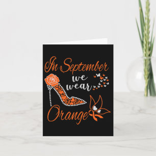 September We Wear Orange Leukaemia Awareness Month Card