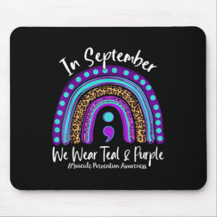 September We Wear Teal & Purple Suicide Preven Mouse Mat