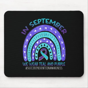 September We Wear Teal & Purple Suicide Preven Mouse Mat