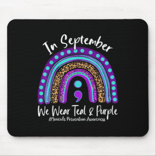 September We Wear Teal & Purple Suicide Preven Mouse Mat