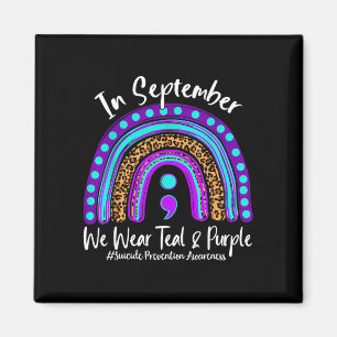 September wear teal & purple prevention magnet