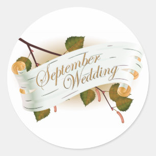 September Wedding Seal : leaves of the season :