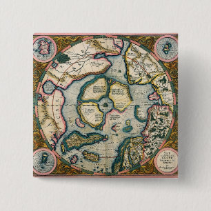 Septentrionalium terrarum descriptio, map of the A 15 Cm Square Badge