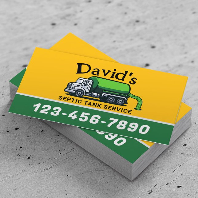 Septic Tank Pumping Service Professional  Business Card (Creator Uploaded)
