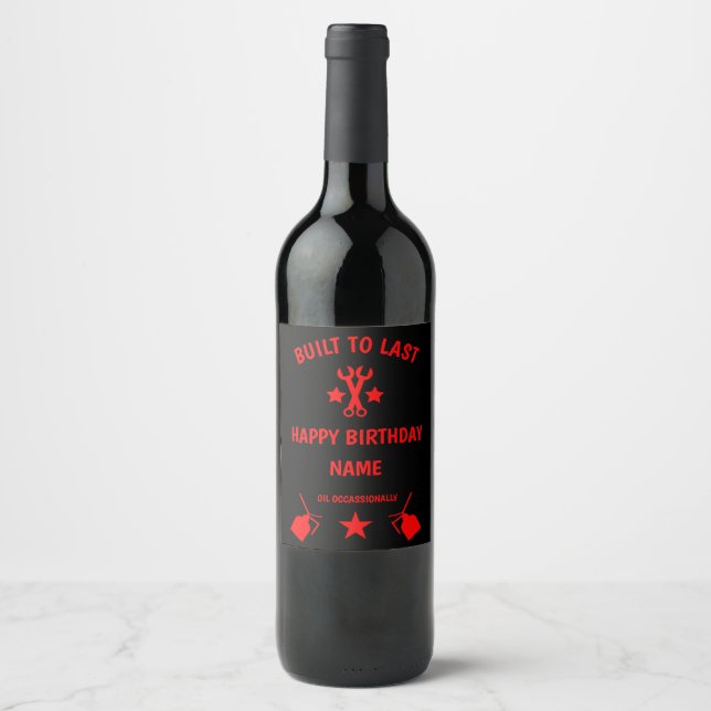 Septuagenarian 70th Birthday Party   Wine Label (Front)