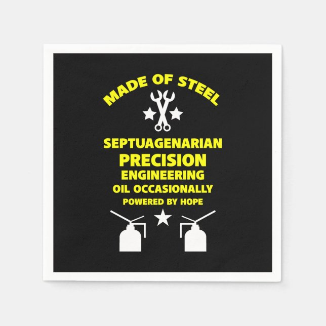 Septuagenarian Birthday Napkin (Front)