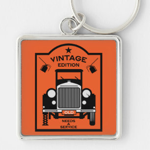 Septuagenarian Happy Birthday Over The Hill Key Ring
