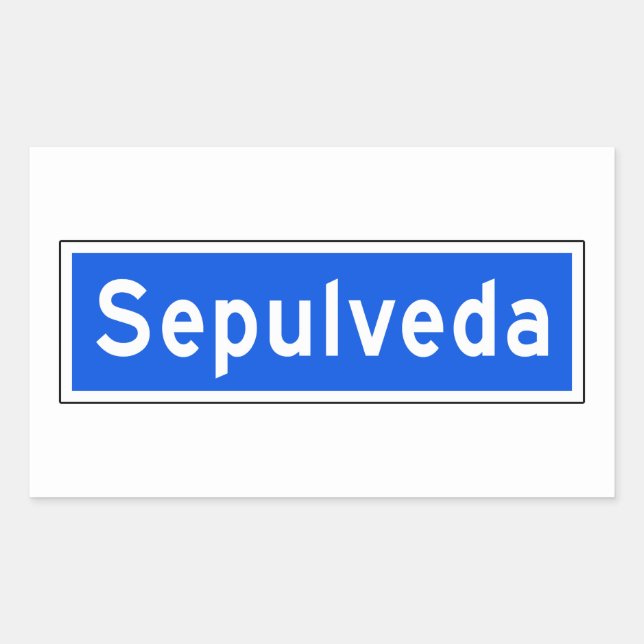 Sepulveda Boulevard, Los Angeles, CA Street Sign Rectangular Sticker (Front)