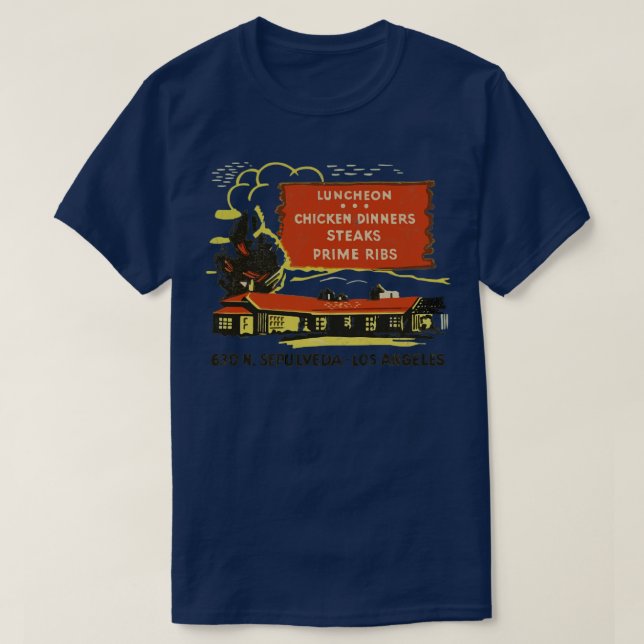 Sepulveda Chicken Dinners Retro Mid Century Aesthe T-Shirt (Design Front)