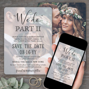 Sequel Wedding 2 Photo Overlay We Do Part II Save The Date