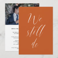 Sequel Wedding Burnt Orange We Still Do Photo
