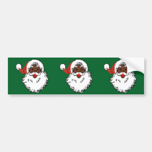 sequin African santa claus Bumper Sticker