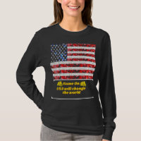 Sequin American Flag T-shirt USA