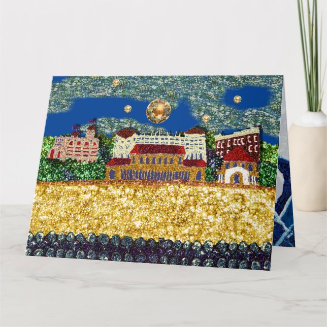 Sequin Art Birthday Card | Bondi Beach, Australia (Front)