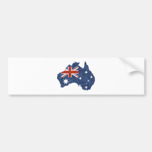 sequin australian flag bumper sticker