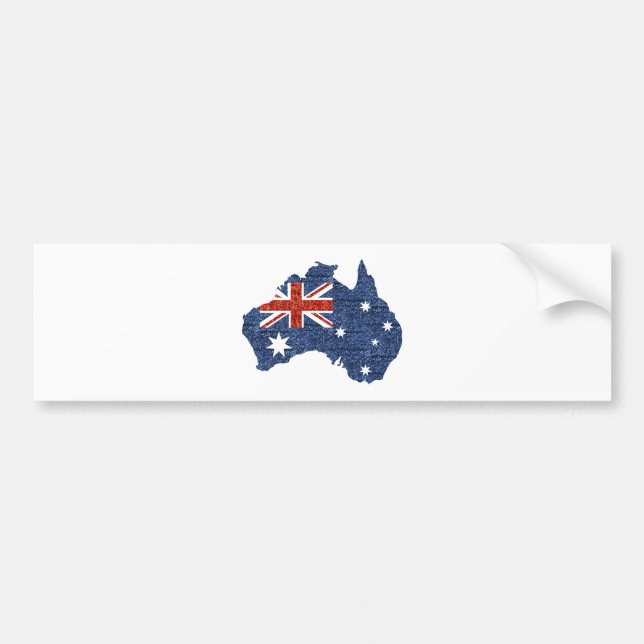 sequin australian flag bumper sticker (Front)