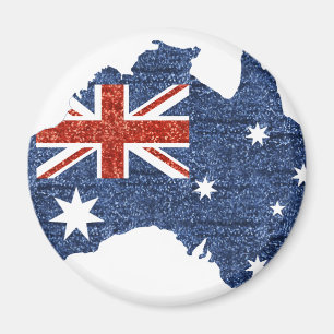 sequin australian flag magnet