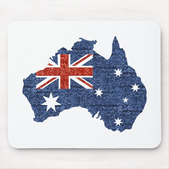 sequin australian flag mouse mat (Front)