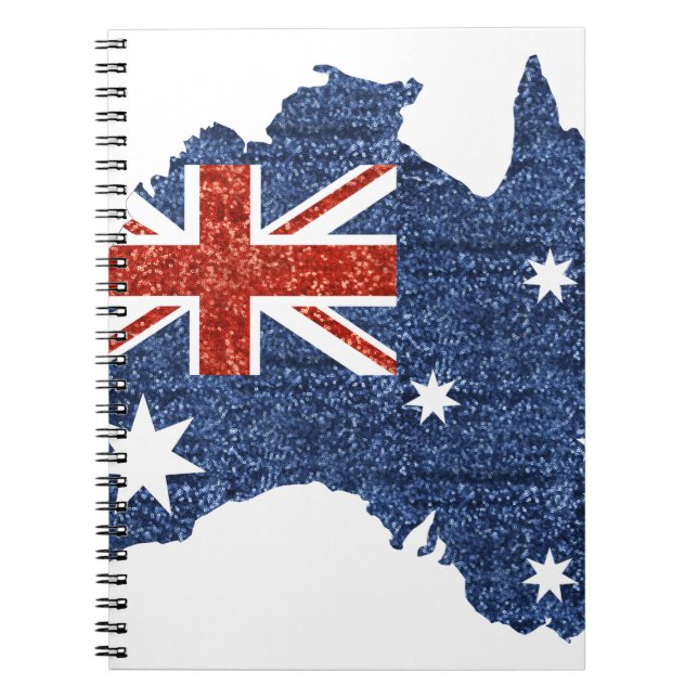 sequin australian flag notebook (Front)