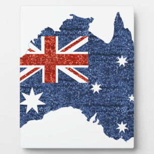 sequin australian flag plaque