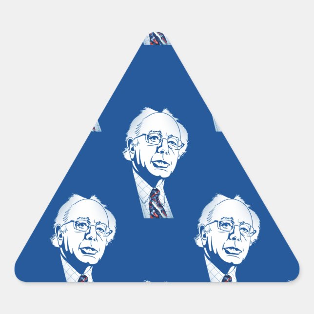 sequin bernie sanders triangle sticker (Front)