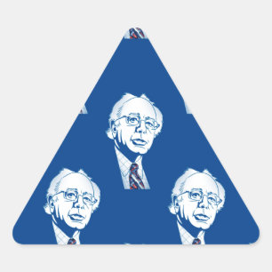 sequin bernie sanders triangle sticker