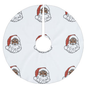 sequin black santa claus xmas christmas tree skirt