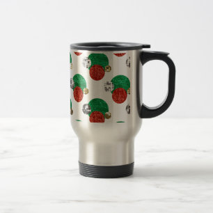 sequin christmas dots travel mug