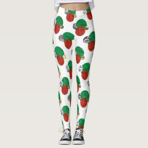 sequin christmas dots xmas leggings