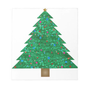sequin christmas tree notepad