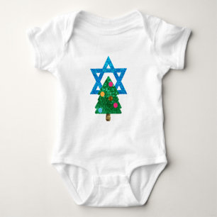 sequin christmukkah hanukkah baby bodysuit