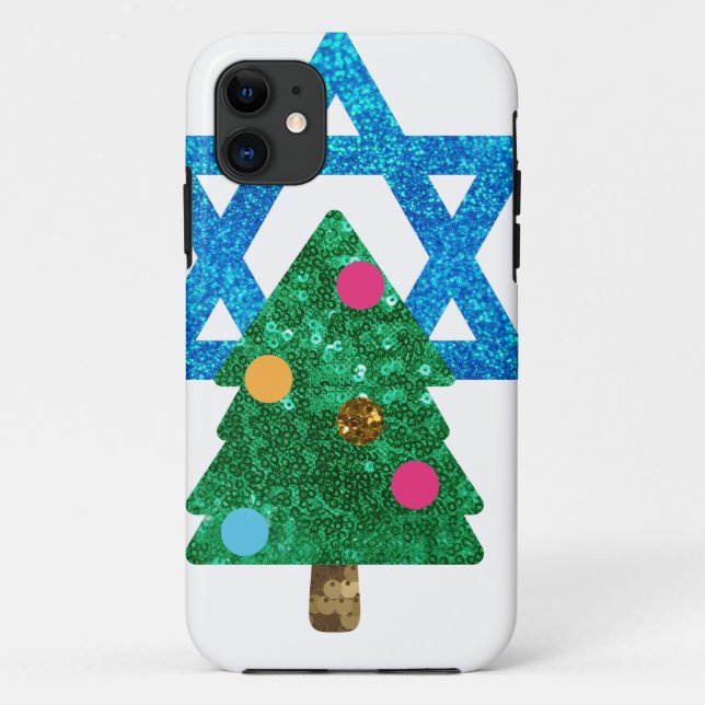 sequin christmukkah hanukkah Case-Mate iPhone case (Back)