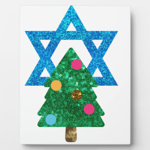 sequin christmukkah hanukkah plaque