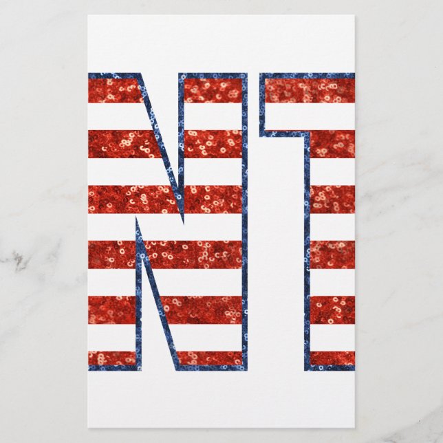 sequin Clinton Stationery (Front)