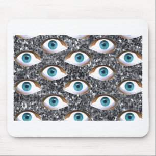 sequin eyes mouse mat