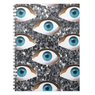 sequin eyes notebook