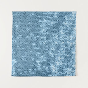 Sequin Fabric: Sky Blue Shimmer. Tapestry