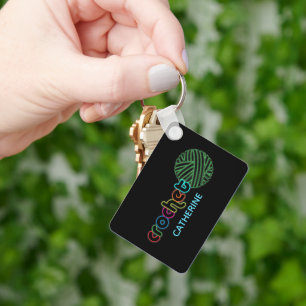 Sequin Glow Crochet Key Ring