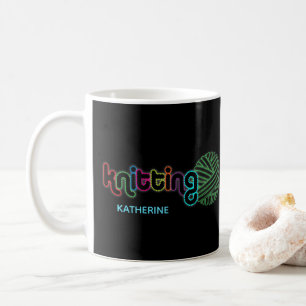 Sequin Glow Knitting Coffee Mug