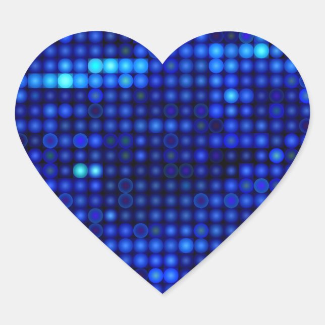 sequin in blue heart sticker (Front)