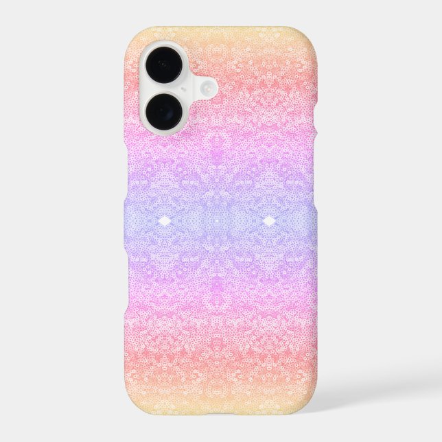 Sequin lace pattern gradient pink gold purple (Back)