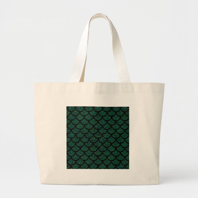 sequin mermaid large tote bag (Front)