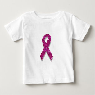 sequin pink breast cancer awareness baby T-Shirt