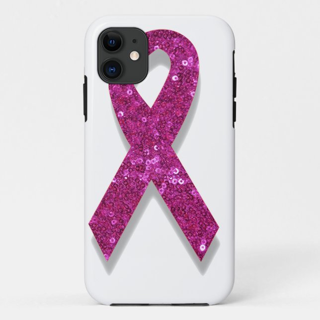 sequin pink breast cancer awareness Case-Mate iPhone case (Back)