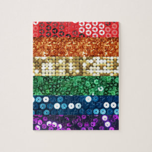sequin pride flag jigsaw puzzle