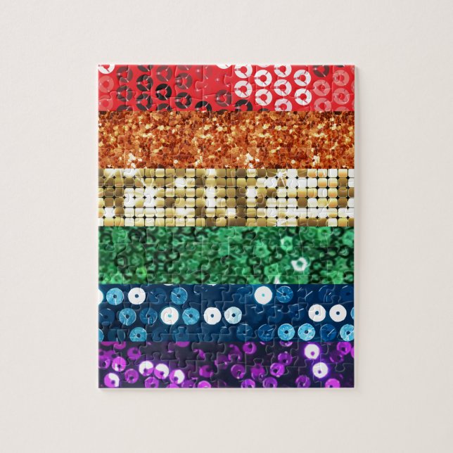 sequin pride flag jigsaw puzzle (Vertical)