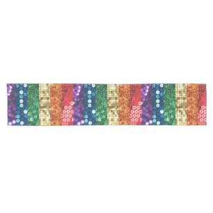 sequin pride flag tablecloth table runner